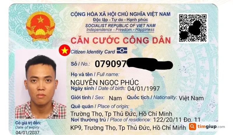 Tìm bóp giấy tờ CCCD Nguyễn Ngọc Phúc khu Quán Cơm Chay Phước Bình