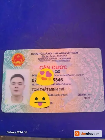 Mất bóp có CCCD tên Tôn Thất Minh Trí