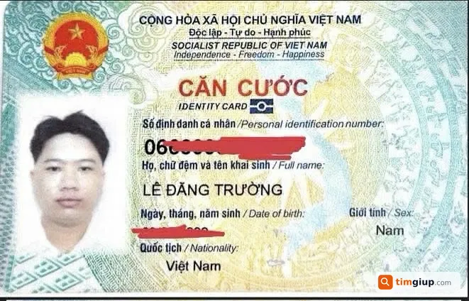 Tìm ví da đen và giấy tờ tùy thân tên Lê Đăng Trường