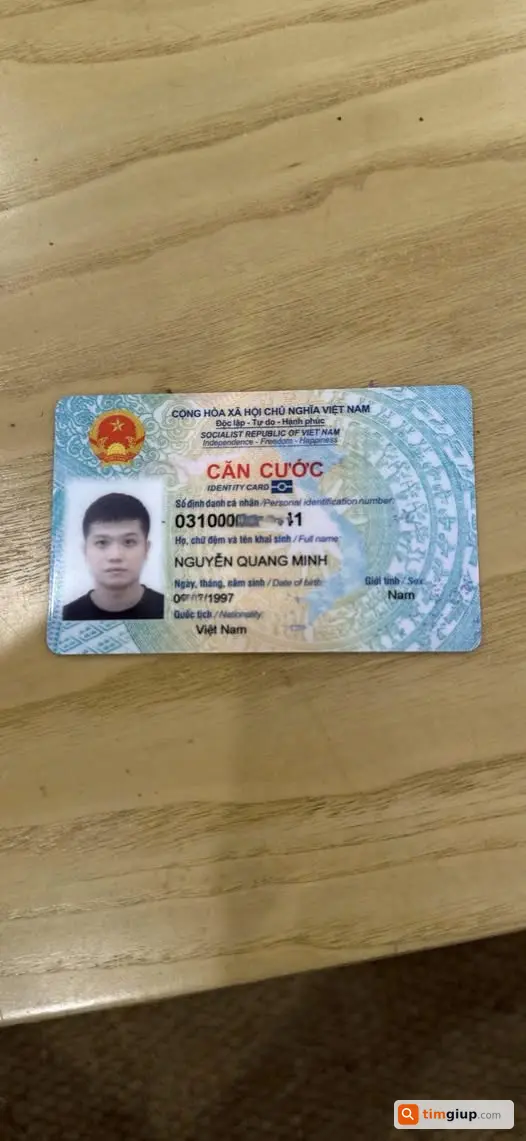 Đánh rơi ví giấy tờ Nguyễn Quang Minh khu Foresa Hà Nội