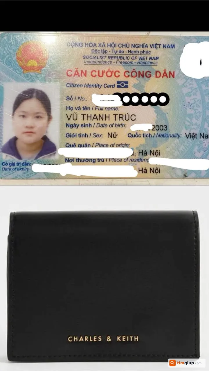 Tìm ví màu đen bị rơi tại phố Bạch Mai, Hà Nội