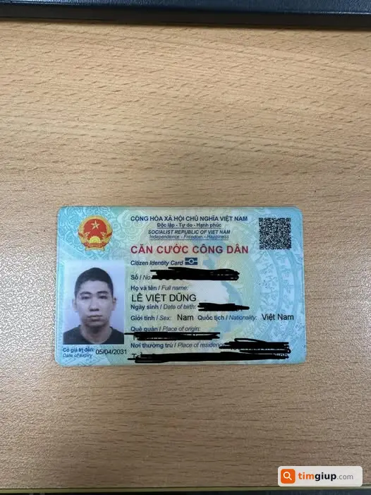 Tìm ví rơi khu vực Hàng Gạo, Hà Nội chứa giấy tờ Lê Việt Dũng