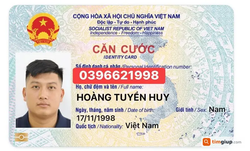 Mất ví nâu chứa CCCD Hoàng Tuyển Huy tại Hà Đông