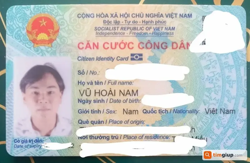 Tìm ví và giấy tờ tùy thân tên Vũ Hoài Nam tại Hà Nội
