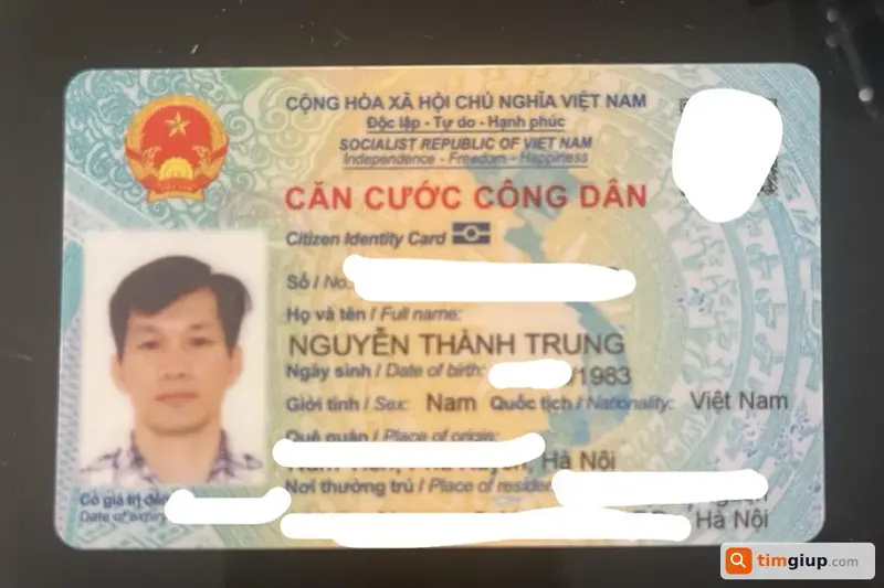 Tìm ví và giấy tờ tùy thân của anh Nguyễn Thành Trung tại Hà Nội