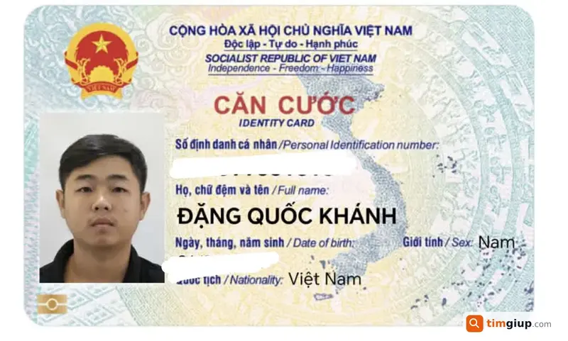 Tìm ví chứa giấy tờ tùy thân tên Đặng Quốc Khánh tại Cần Thơ