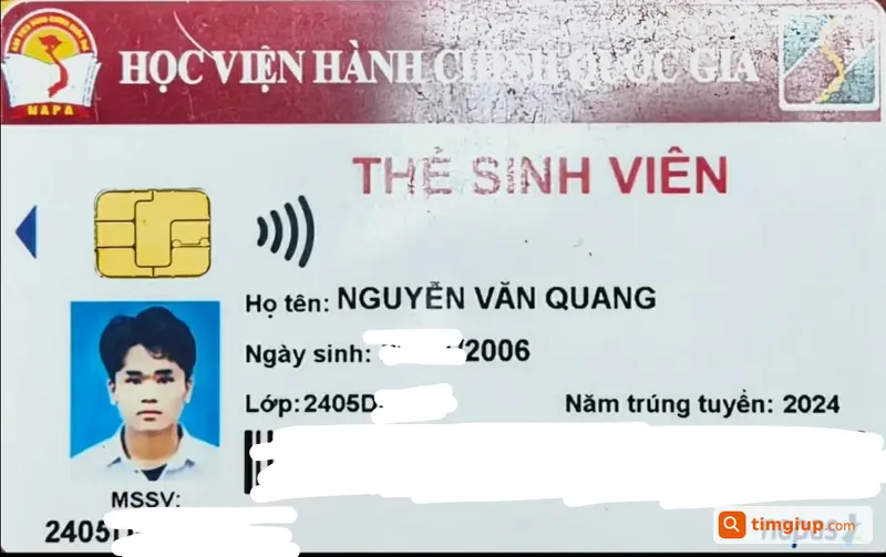 Rơi Ví Đen Tên Nguyễn Văn Quang Tại Hà Nội Ngày 30-8