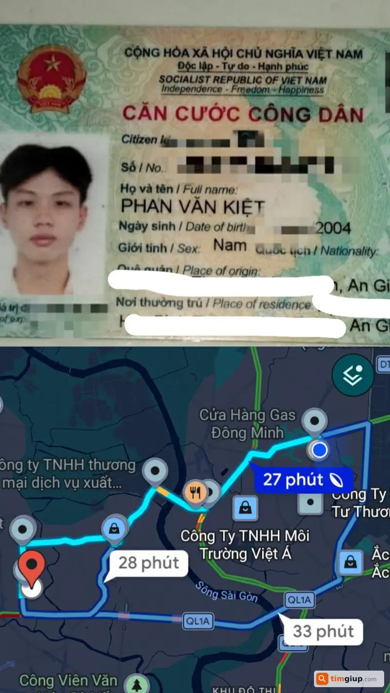 Mất ví đen và giấy tờ mang tên Phan Văn Kiệt