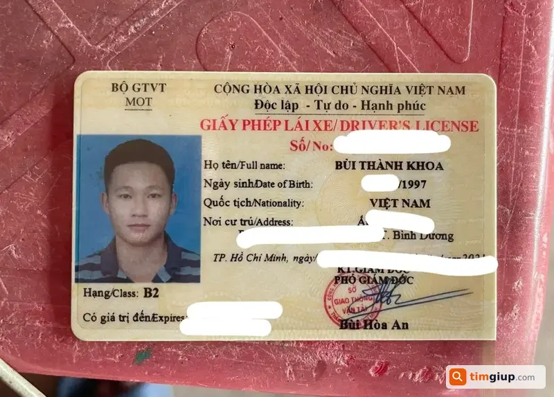 Tìm Ví Giấy Tờ Mang Tên Bình Thành Khoa Tại Bình Dương