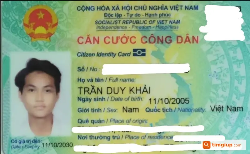 Mất Căn Cước Công Dân Tại Thủ Đức Ngày 18-8