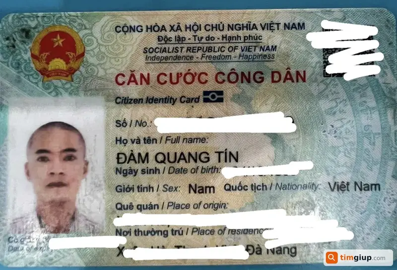 Tìm ví nam thất lạc mang tên Đàm Quang Tín tại Đà Nẵng