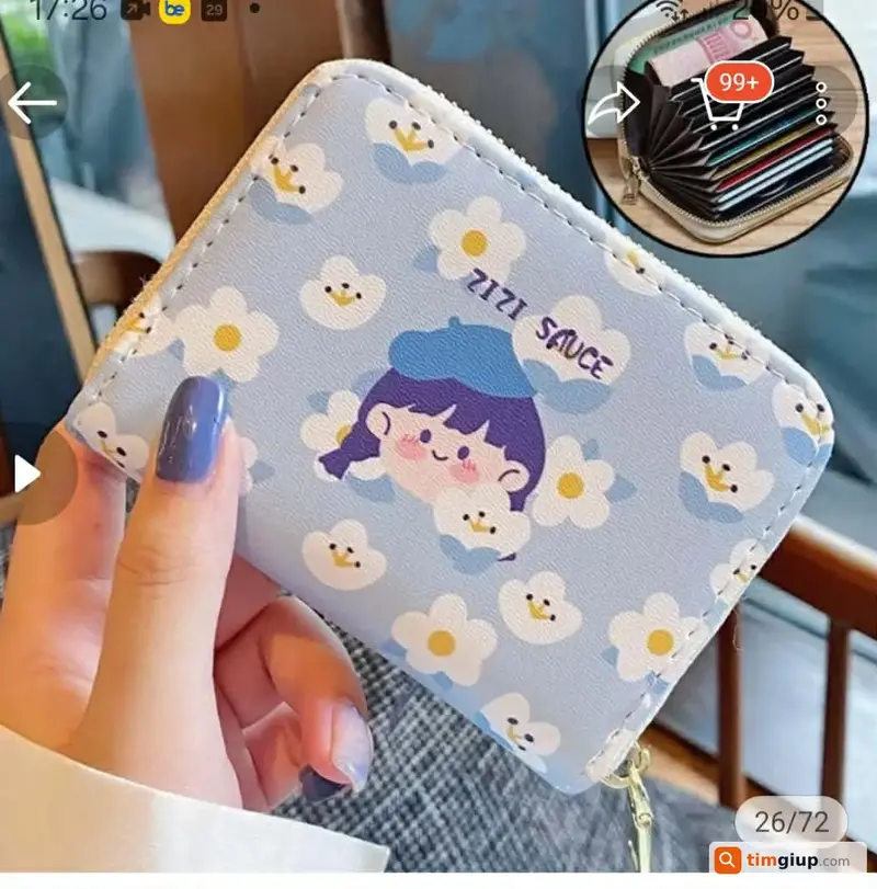 Tìm ví màu xanh dương của bạn Nguyễn Thị Trúc Linh