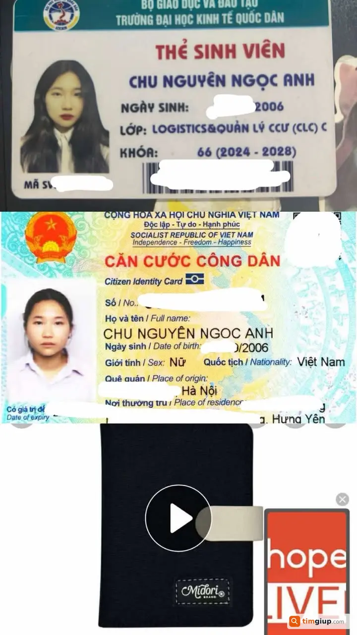 Tìm ví đen chứa giấy tờ Chu Nguyên Ngọc Anh tại Hà Nội