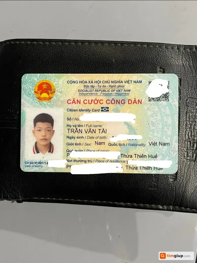 Tìm ví giấy tờ mang tên Trần Văn Tài tại Quận Tân Bình