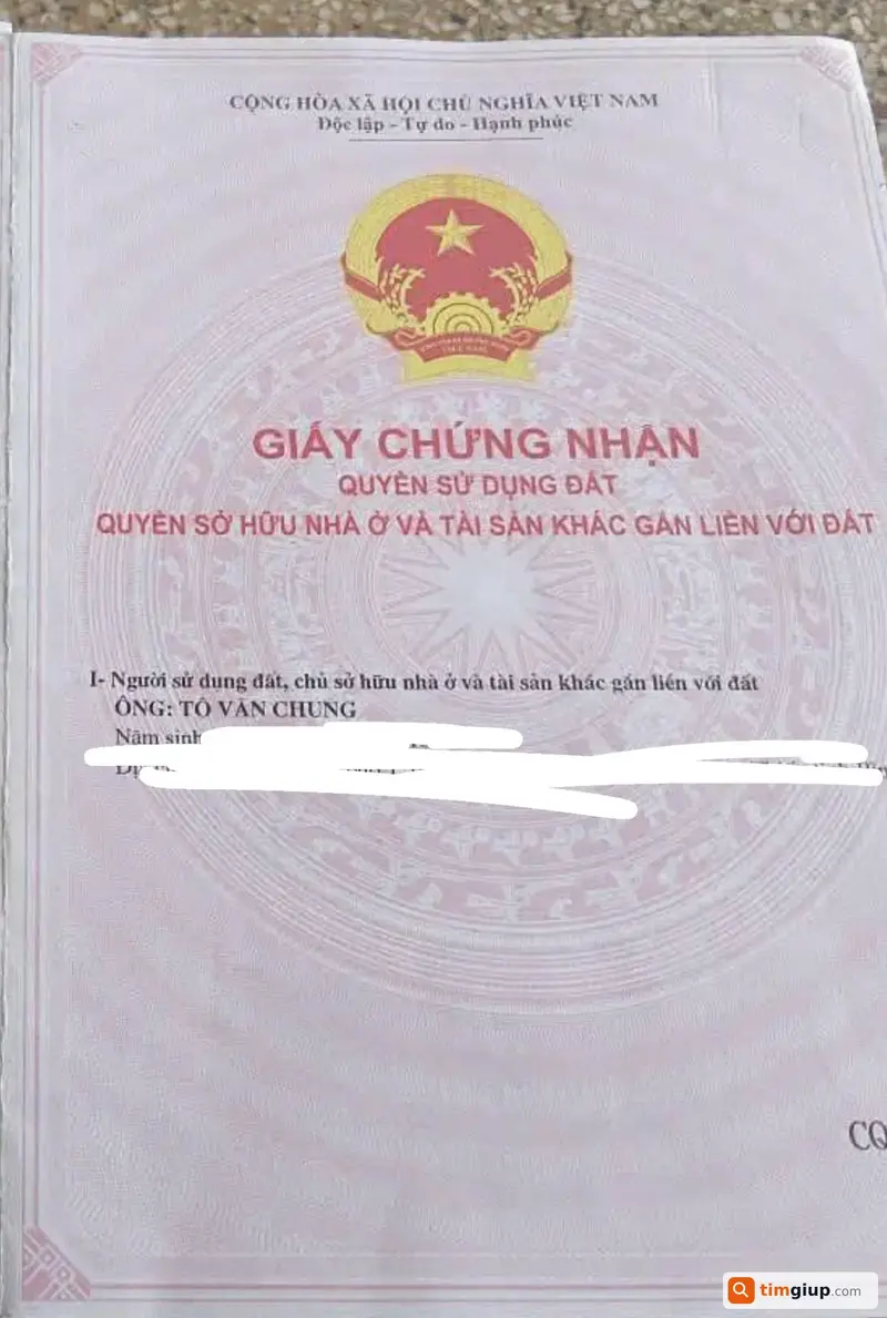 Tìm giấy chứng nhận quyền sử dụng đất tên Tô Văn Chung tại Bình Thuận
