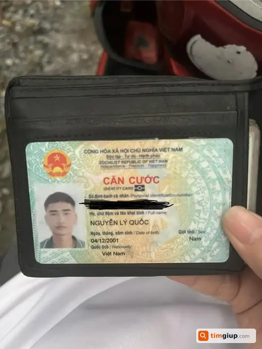 Tìm thấy ví chứa CCCD, bằng lái tại Bình Tâm - Bình Xuyên