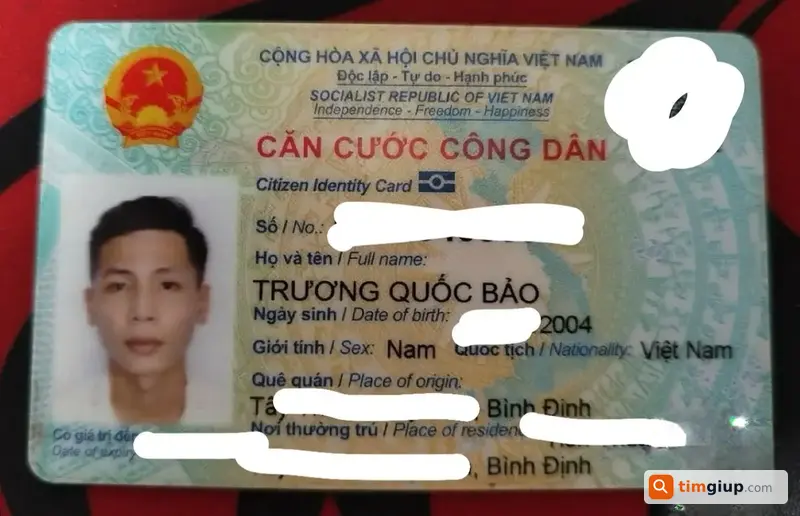 Tìm Ví Giấy Tờ Mang Tên Trương Quốc Bảo Rơi Tại Tp.hcm