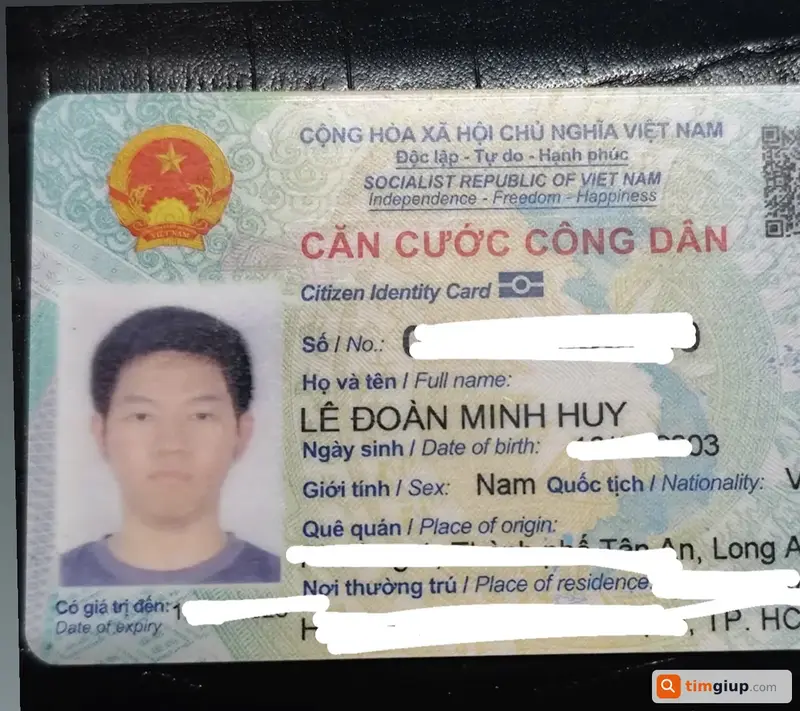 Tìm ví màu đen thất lạc của anh Lê Đoàn Minh Huy tại Gò Vấp, TP.HCM