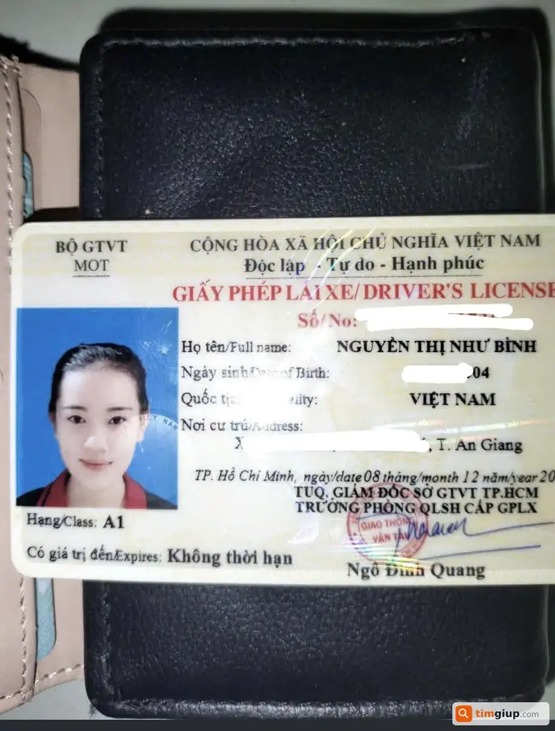 Tìm ví đánh rơi tên Nguyễn Thị Như Bình tại Củ Chi, TP. Hồ Chí Minh