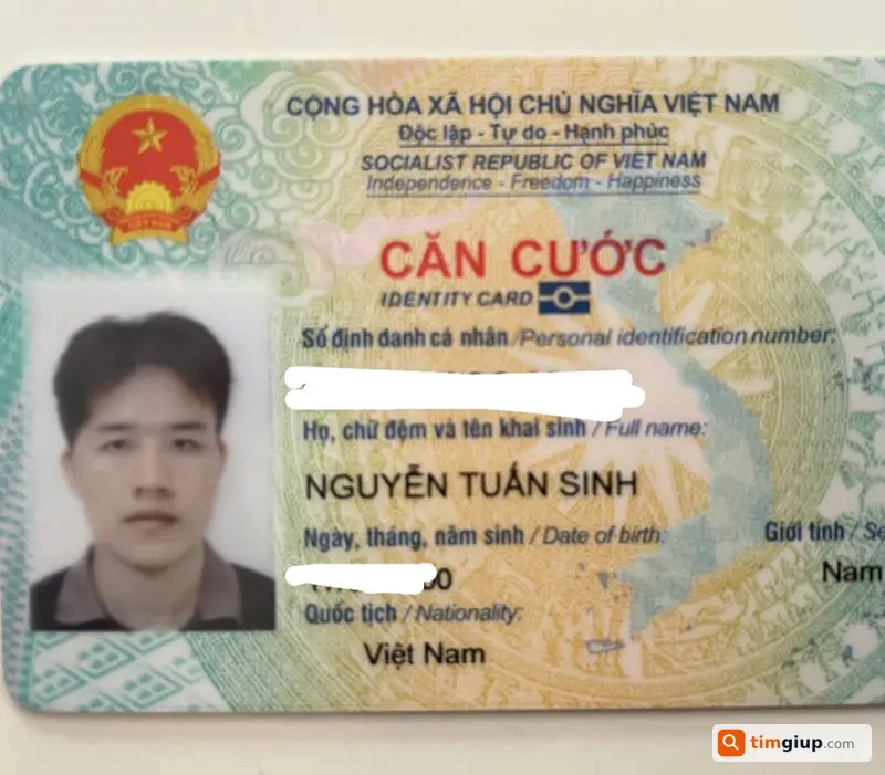 Tìm ví da đen chứa CCCD Nguyễn Tuấn Sinh tại Phú Thọ, TP.HCM