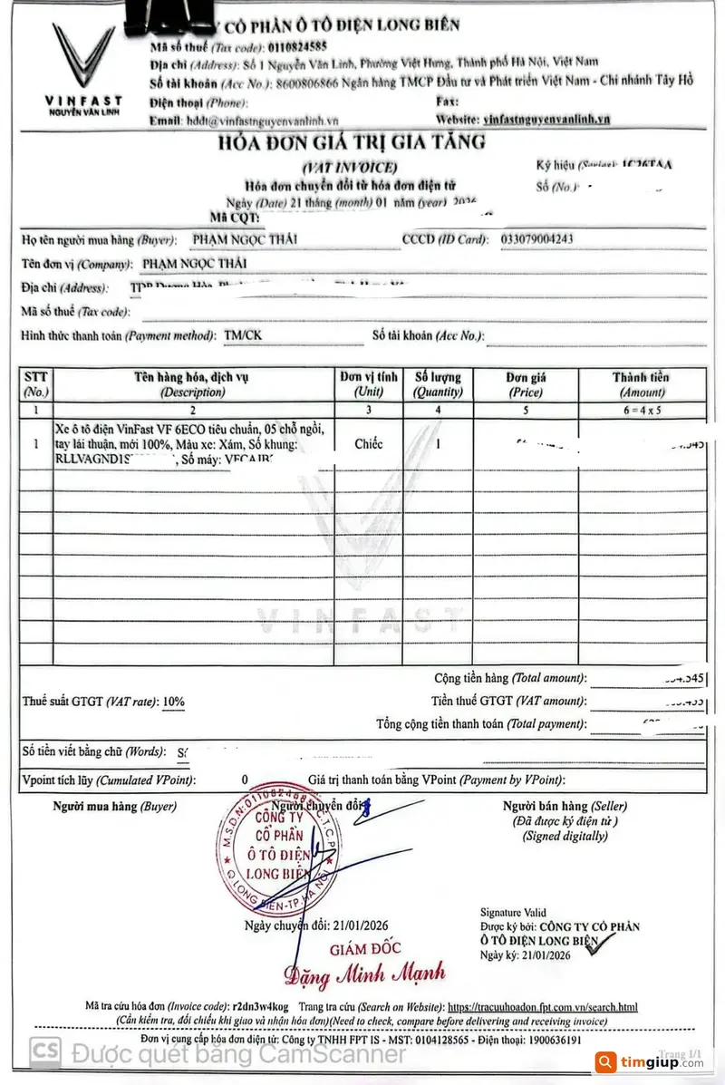 Tìm tập hồ sơ giấy tờ xe ô tô VinFast tại Văn Giang, Hưng Yên