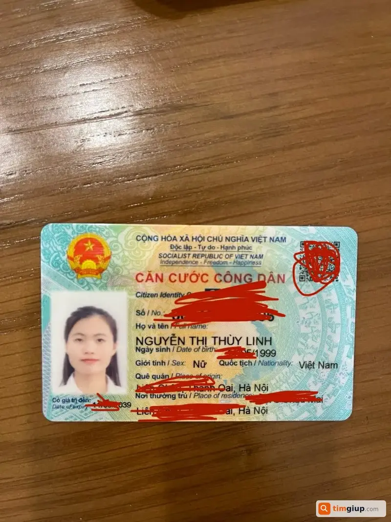 Tìm ví da nâu và giấy tờ tùy thân tên Nguyễn Thị Thùy Linh tại TP.HCM