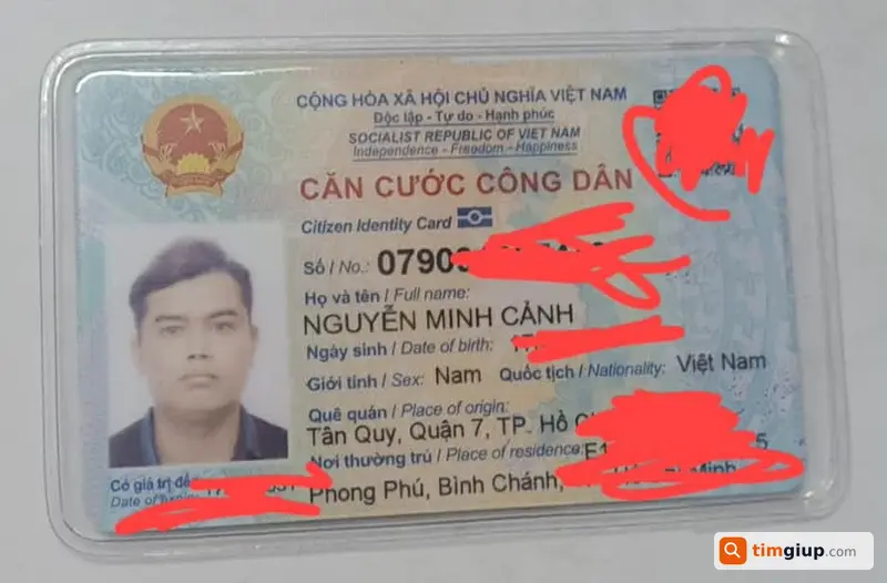 Rơi ví chứa CCCD, GPLX tại Bệnh viện An Bình, TP.HCM
