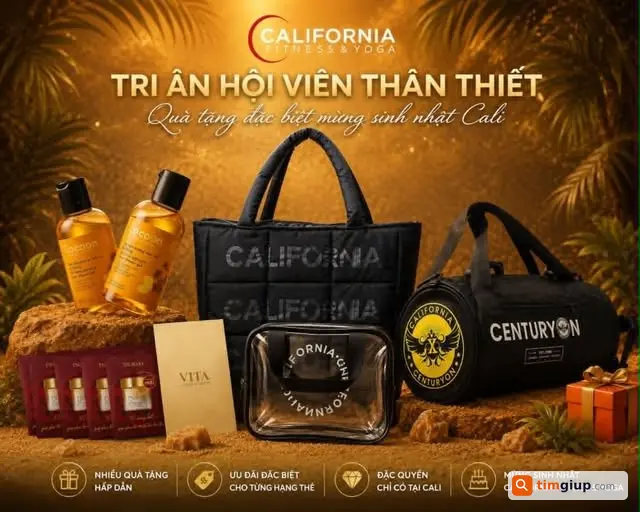Chương trình sinh nhật California Fitness & Yoga ưu đãi hấp dẫn
