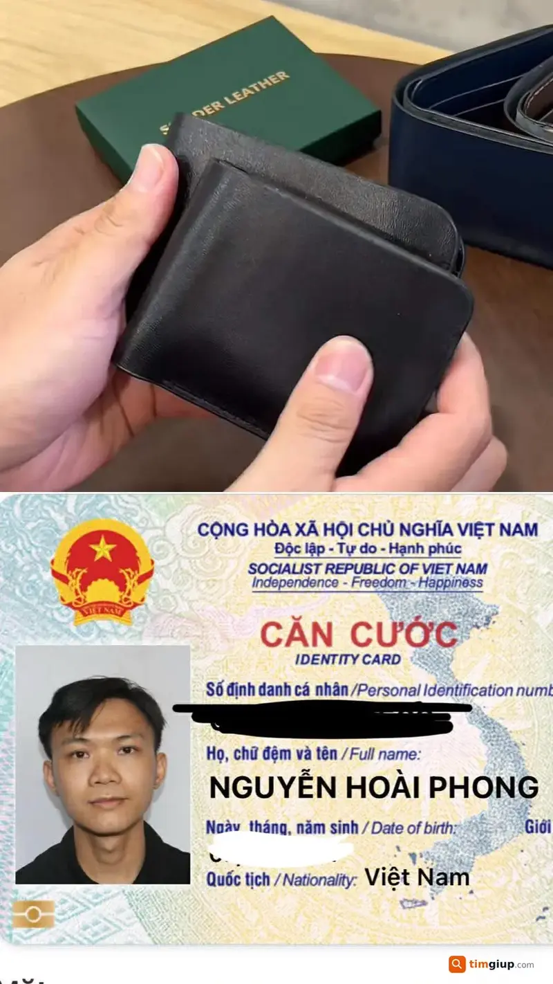 Tìm ví màu đen và giấy tờ tùy thân tên Nguyễn Hoài Phong tại Quận 1, TP.HCM