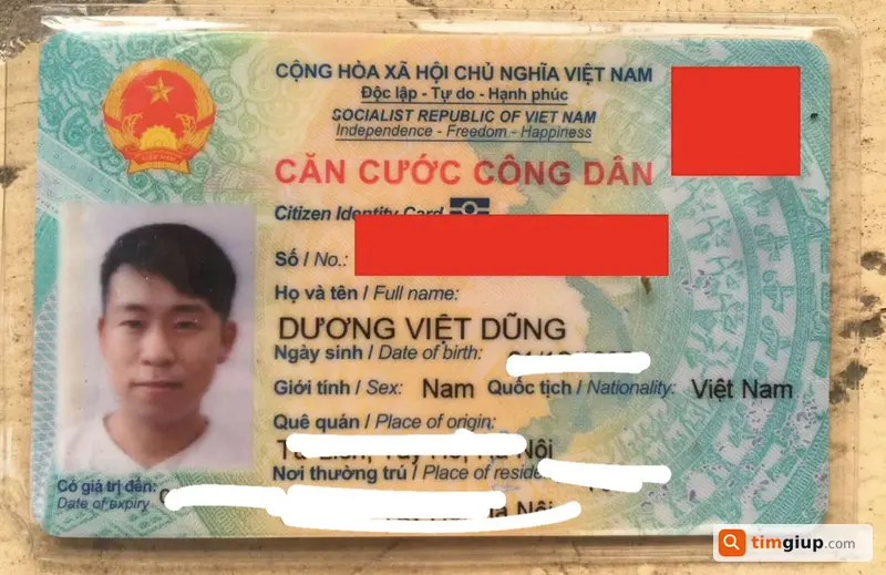 Tìm Ví Xanh Đen Cùng Cccd Tên Dương Việt Dũng Ở Hà Nội