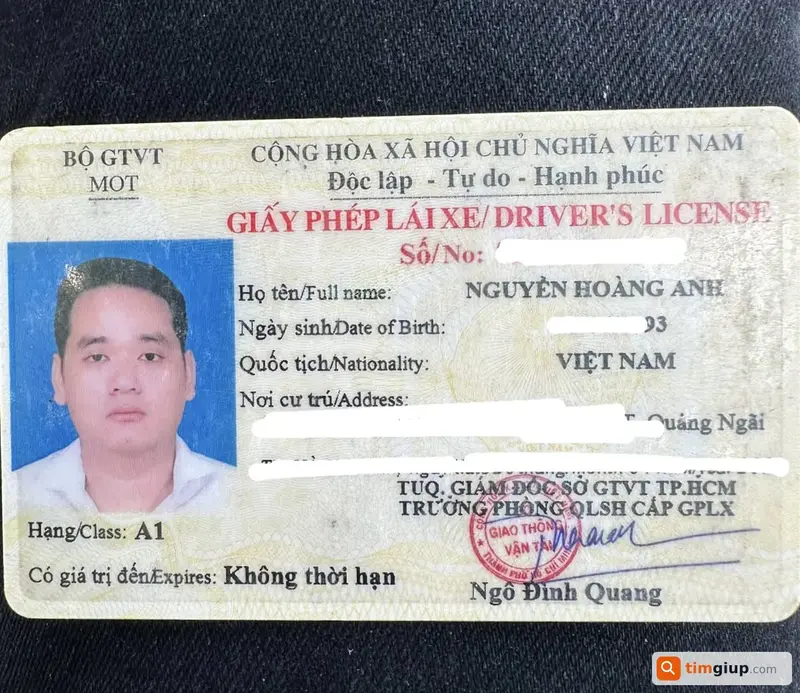 Tìm ví màu đen mang tên Nguyễn Hoàng Anh tại Gò Vấp, TP.HCM