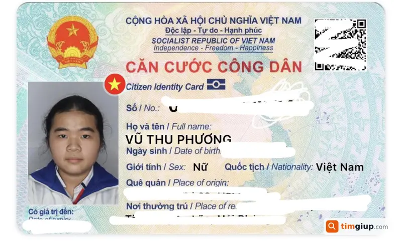 Thất lạc CCCD tên Vũ Thu Phương tại khu công nghiệp Tràng Duệ