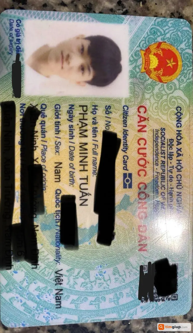 Tìm ví đánh rơi tên Phạm Minh Tuấn tại Bắc Ninh