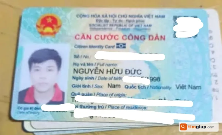 Tìm ví đánh rơi tên Nguyễn Hữu Đức tại Tân Thạnh, Long An