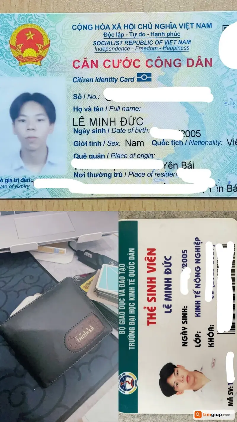 Tìm ví và giấy tờ tùy thân của Lê Minh Đức tại Quan Nhân, Hà Nội