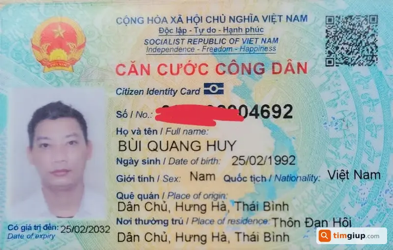 Tìm ví màu nâu và giấy tờ tên Bùi Quang Huy tại Hải Phòng
