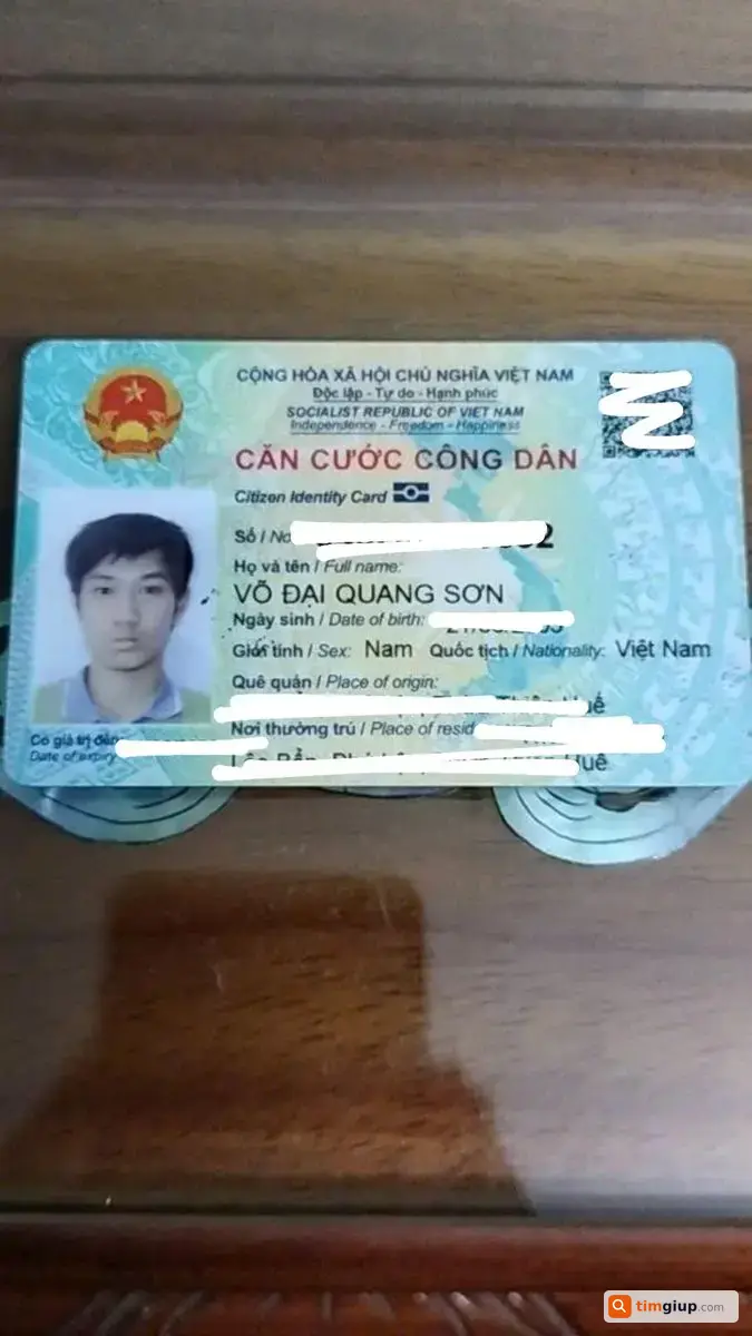 Tìm Ví Màu Đen Có Cccd Võ Đại Quang Sơn Từ Aeon Huế Đến Phú Bài