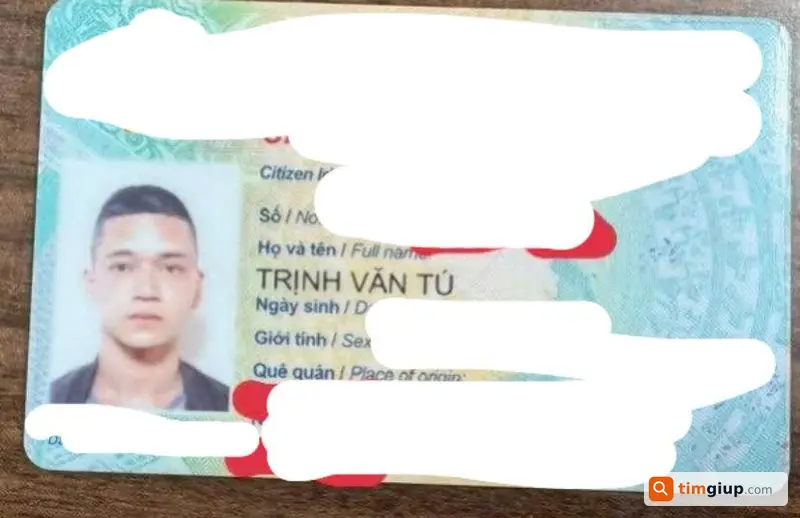 Tìm giấy tờ cá nhân mang tên Trịnh Văn Tú bị thất lạc