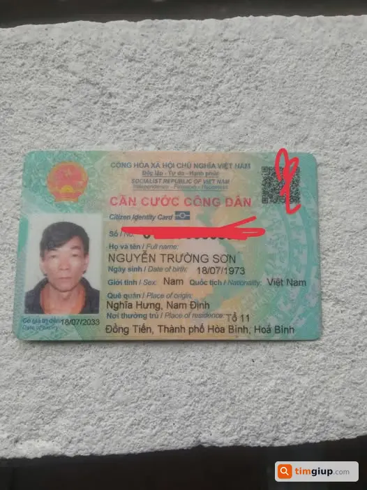 Tìm ví, giấy tờ cá nhân thất lạc tại Trần Hưng Đạo, Quỳnh Lâm