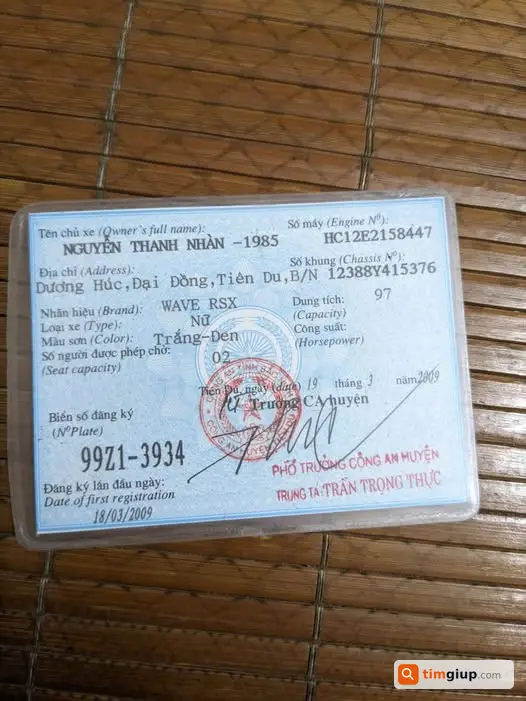 Mất giấy tờ xe từ KCN VSIP Bắc Ninh đến Yên Mỹ Hưng Yên