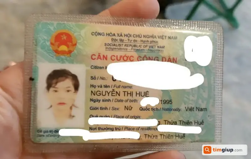 Tìm Ví Giấy Tờ Mang Tên Nguyễn Thị Huệ Tại Bình Tân, Tp.hcm