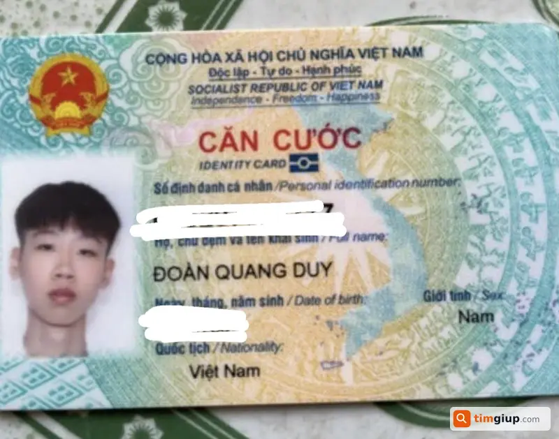 Tìm ví tiền và giấy tờ tên Đoàn Quang Duy tại Hà Nội