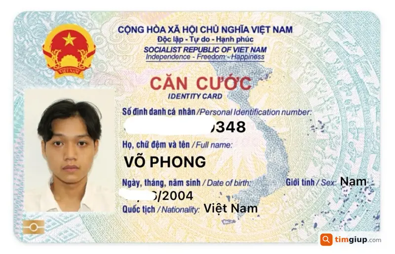 Tìm ví da đen chứa CCCD Võ Phong tại TP.HCM