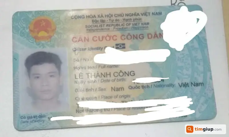 Tìm ví và giấy tờ tùy thân tên Lê Thành Công tại Hà Nội