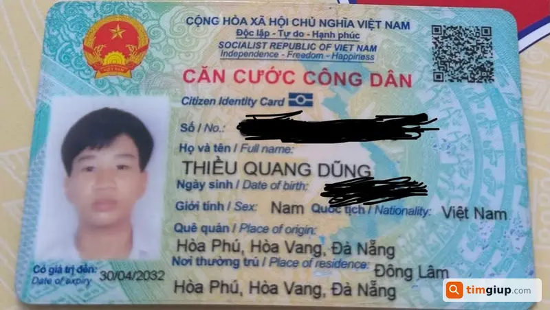 Tìm CCCD thất lạc khu vực TP.HCM cần gấp làm giấy tờ