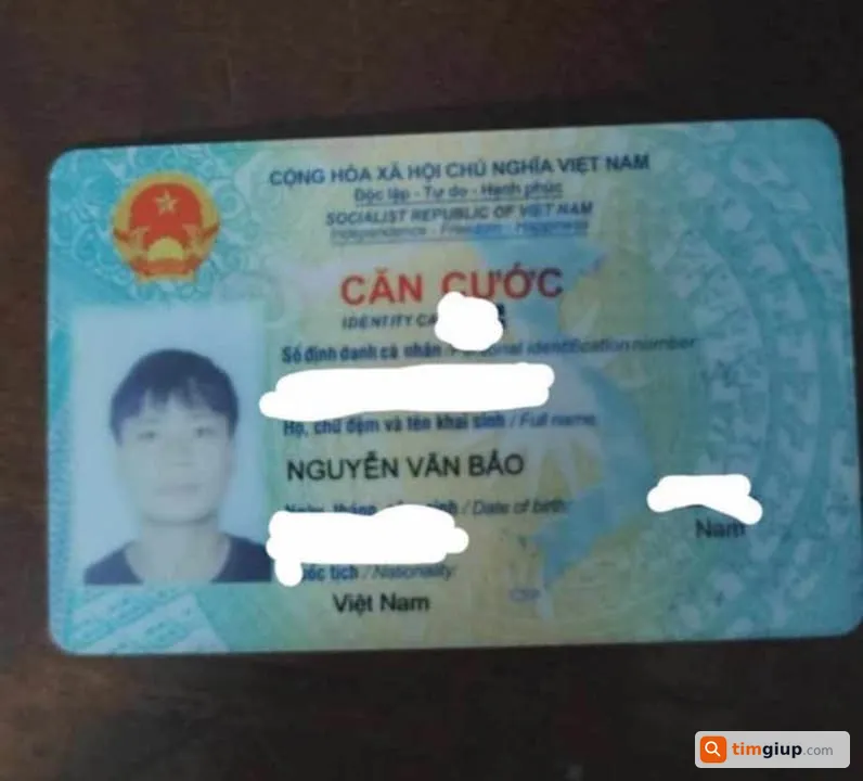 Tìm ví và giấy tờ tùy thân của anh Nguyễn Văn Bảo tại Thái Nguyên