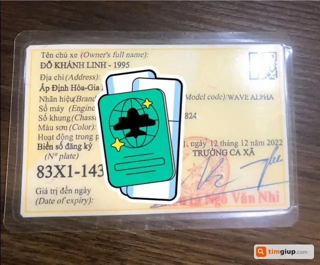 Nhặt được chứng nhận đăng ký xe tại Vincom Dĩ An, Bình Dương