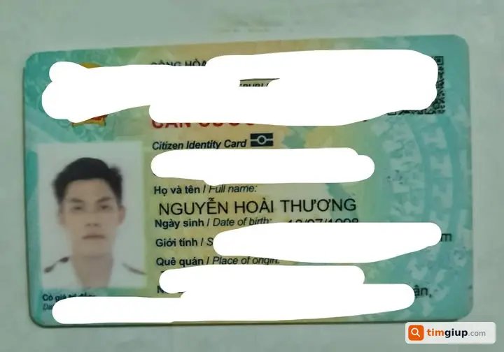 Tìm giấy tờ cá nhân CCCD, bằng lái, cà vẹt từ Cộng Hòa đến Bình Thạnh