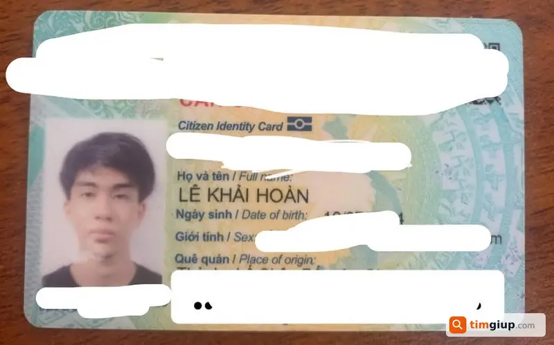 Tìm giấy tờ CCCD, ATM, cà vẹt xe tên Lê Khải Hoàn ở Hà Nội