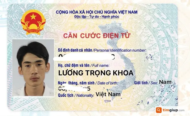 Tìm ví và giấy tờ tùy thân tên Lương Trọng Khoa tại TP.HCM